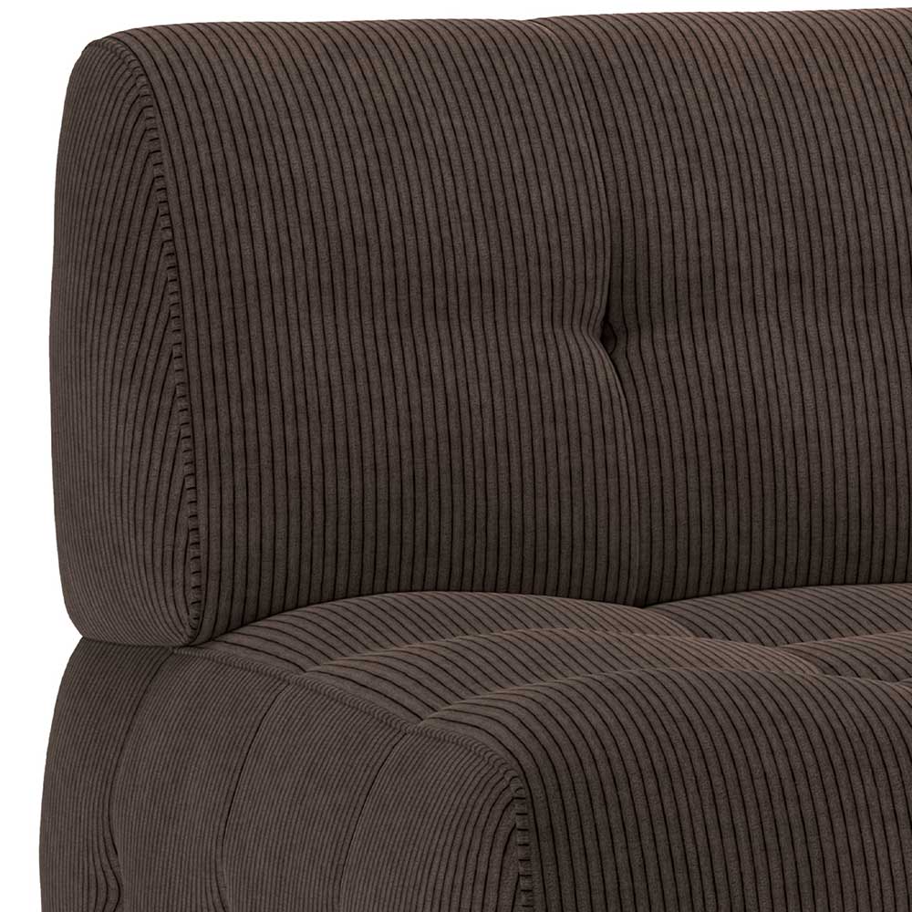 Graubraune Einsitzer Couch modular Furios 90 cm tief und 90 cm breit