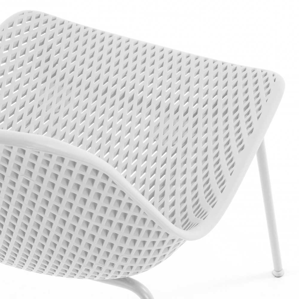 Weiße Stühle Calician im Skandi Design mit Metallgestell (4er Set)