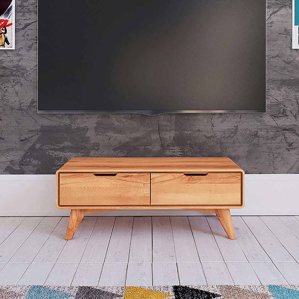 TV Tisch Stenov aus Kernbuche Massivholz 90 cm breit