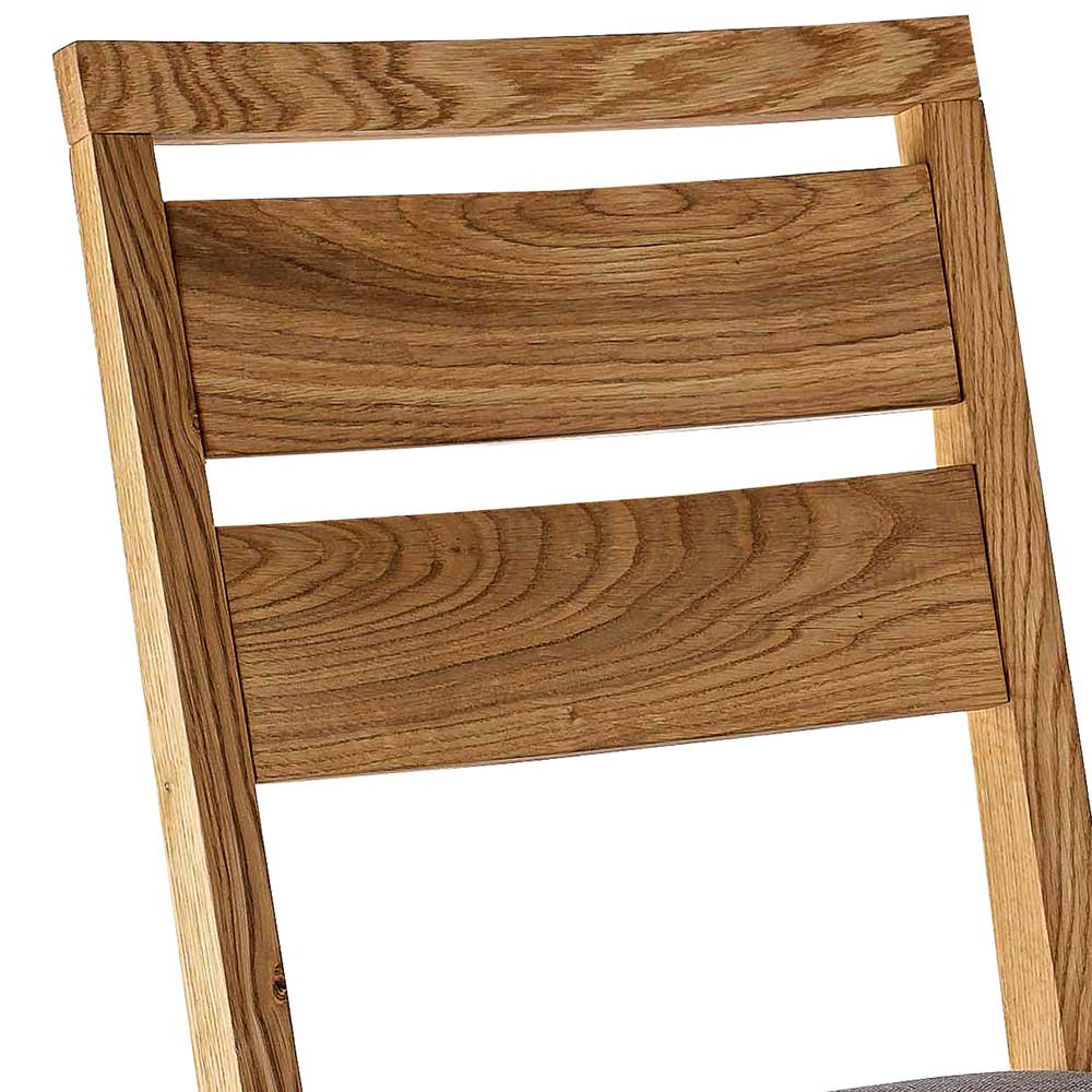 Holz Küchenstühle Monika aus Wildeiche mit 47 cm Sitzhöhe (2er Set)
