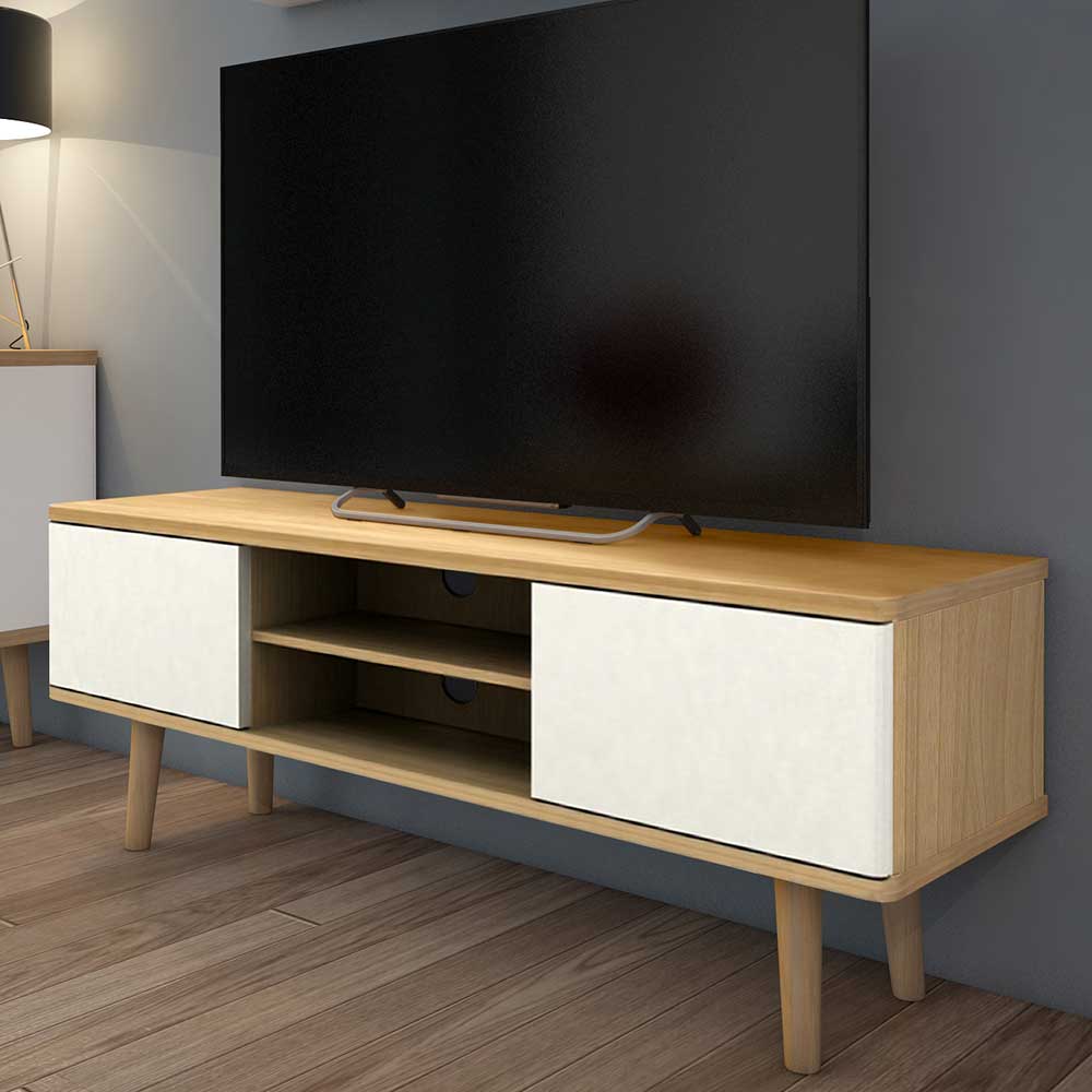 Fernsehlowboard Etrinas im Skandi Design 140x52x39 cm