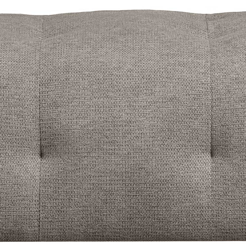 Quadratischer Couchhocker Aberdeen in Graugrün aus Chenillegewebe