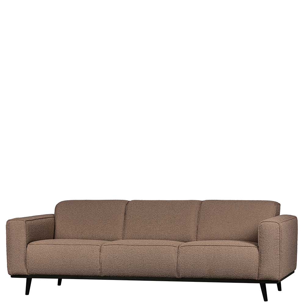 Dreisitzer Sofa Awa in Hellbraun 230 cm breit