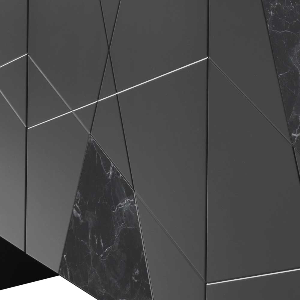Sideboard Jayant in modernem Design mit Wangengestell aus Metall