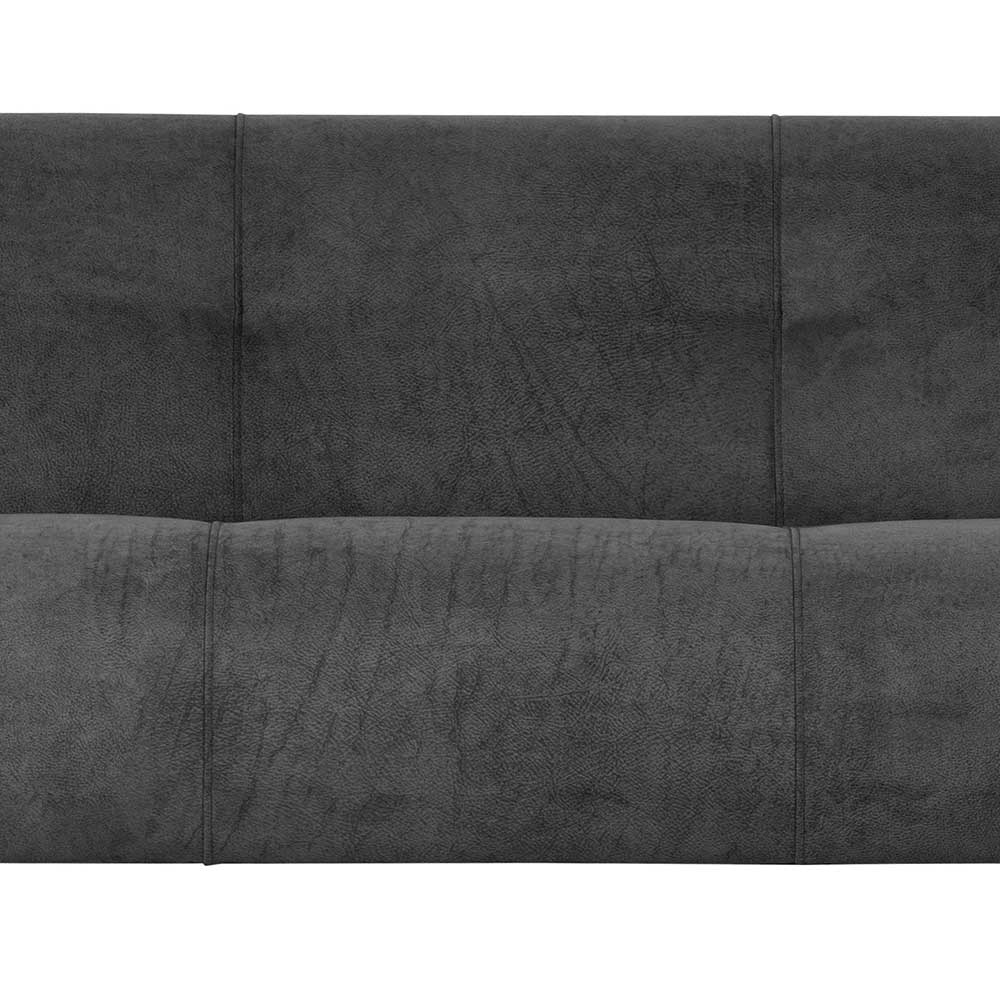 Dreisitzer Sofa Reading in Dunkelgrau Microfaser 250 cm breit
