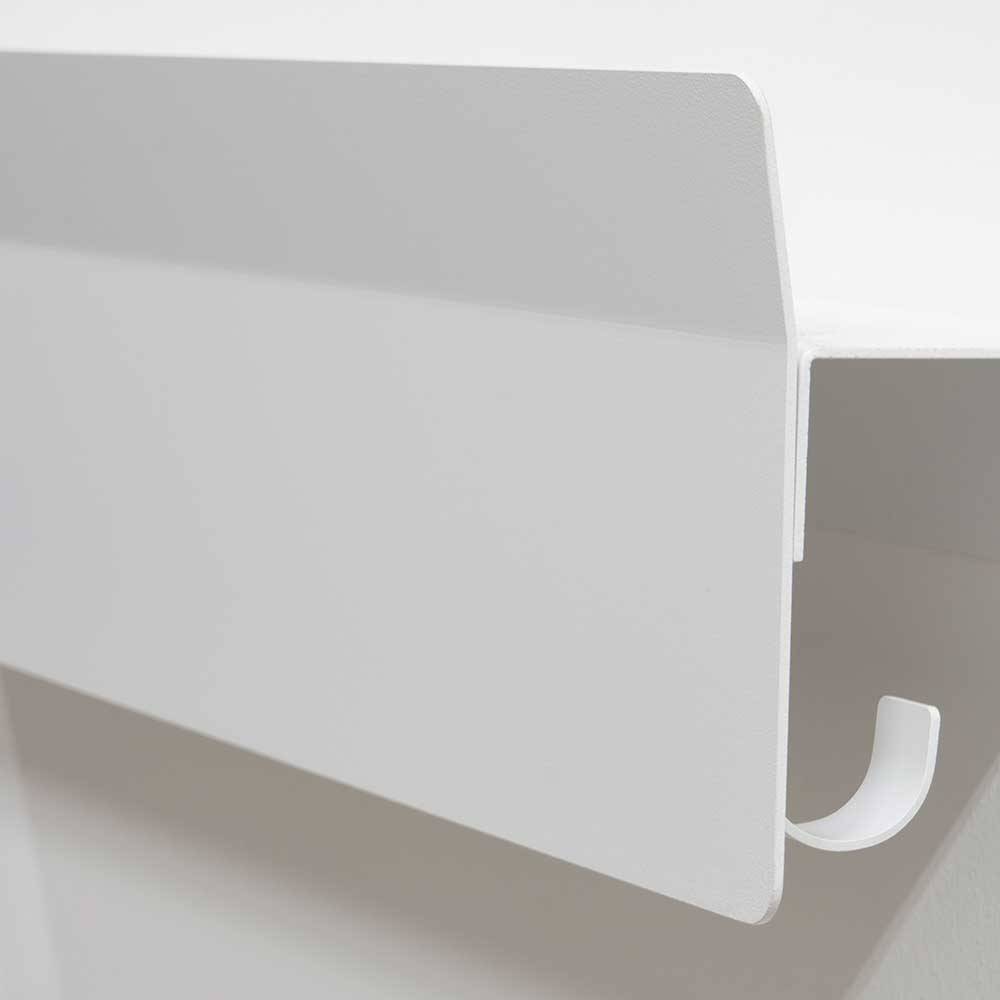 Weiße Wandgarderobenleiste Prime aus Metall im Skandi Design