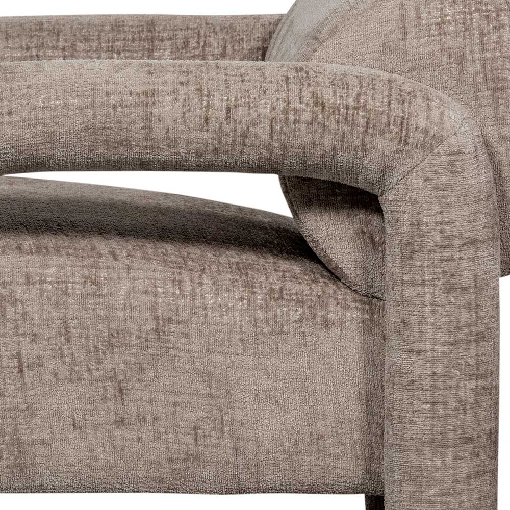 Moderner Design Sessel Ambia in Beige aus Struktur Samt