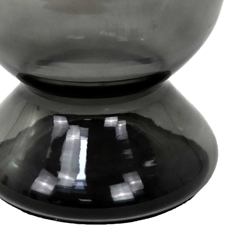 Retrostil Beistelltisch Litora aus Metall mit Glas Sockel