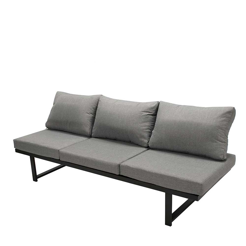 Outdoor Funktions Sofa Jeys aus Aluminium mit drei Sitzplätzen