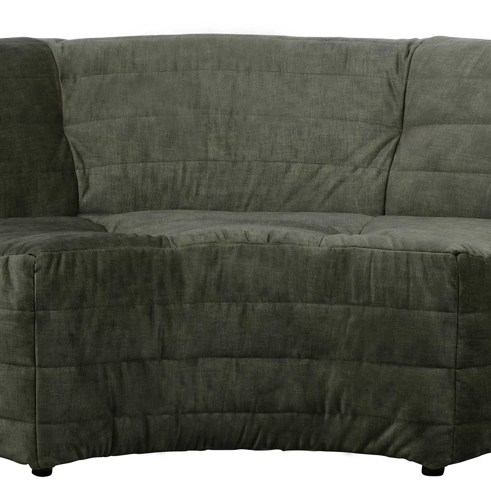 Samt Design Sofa Questino in Dunkelgrün 200 cm breit