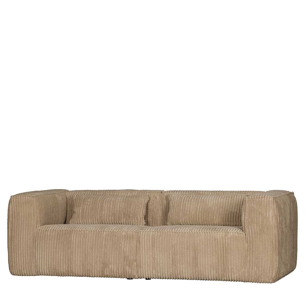 Breitcord Sofa Kurtinia in Beige mit 66 cm Sitztiefe