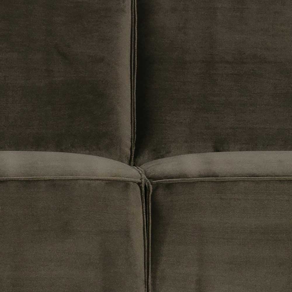 Dreisitzer Couch Kiana in Dunkelgrün Samt 230 cm breit