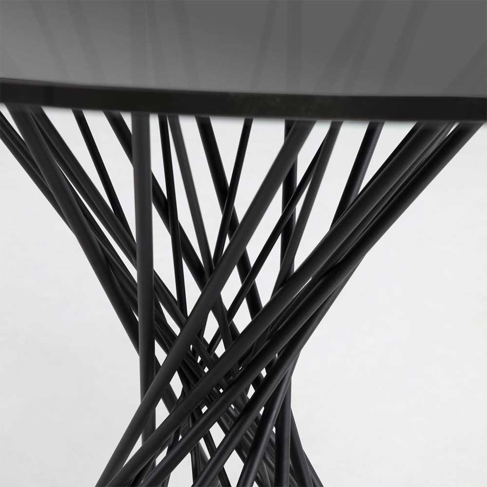Tisch Esszimmer Kantino in modernem Design aus Glas und Stahl