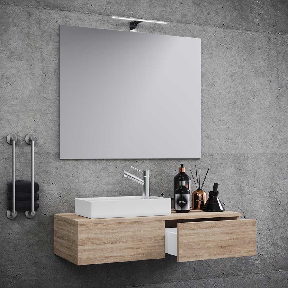Waschplatz Set mit Spiegel Acasa optionale Beleuchtung - 85 cm breit (zweiteilig)