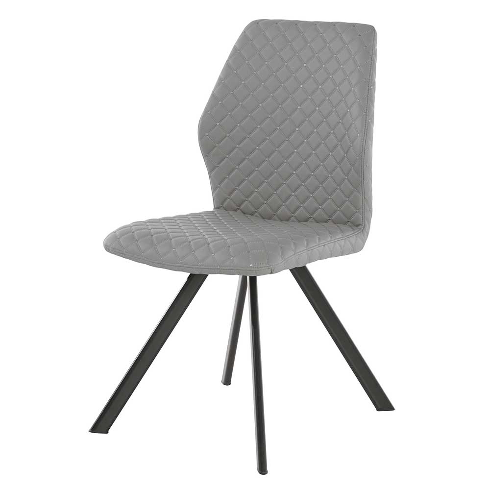 Esstisch Stühle Jeano mit Kunstleder Bezug 47 cm Sitzhöhe (2er Set)