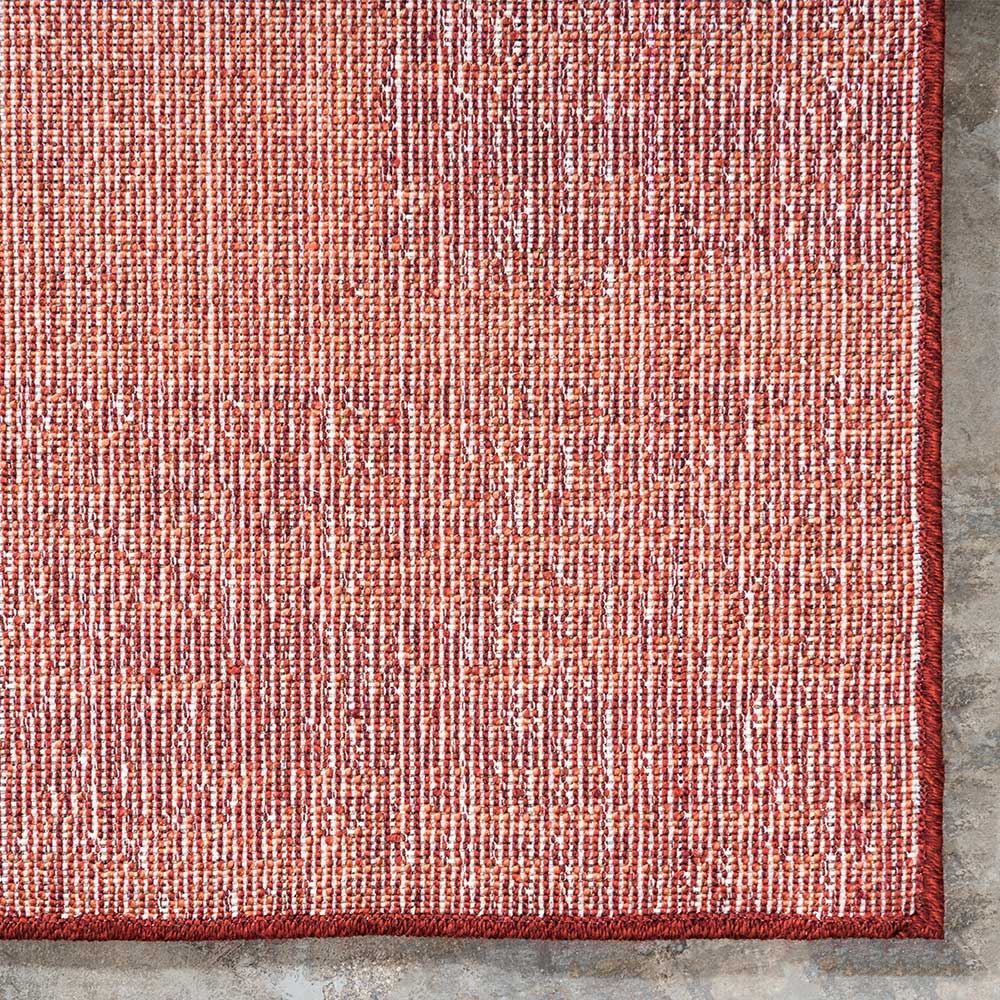Kurzflor Wohnzimmerteppich Crotone in Terracotta und Cremefarben