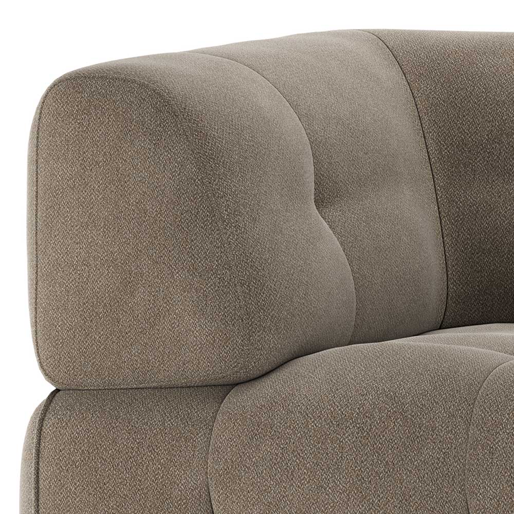 Sofa Element modern Estravo in Graugrün Webstoff 122 cm breit