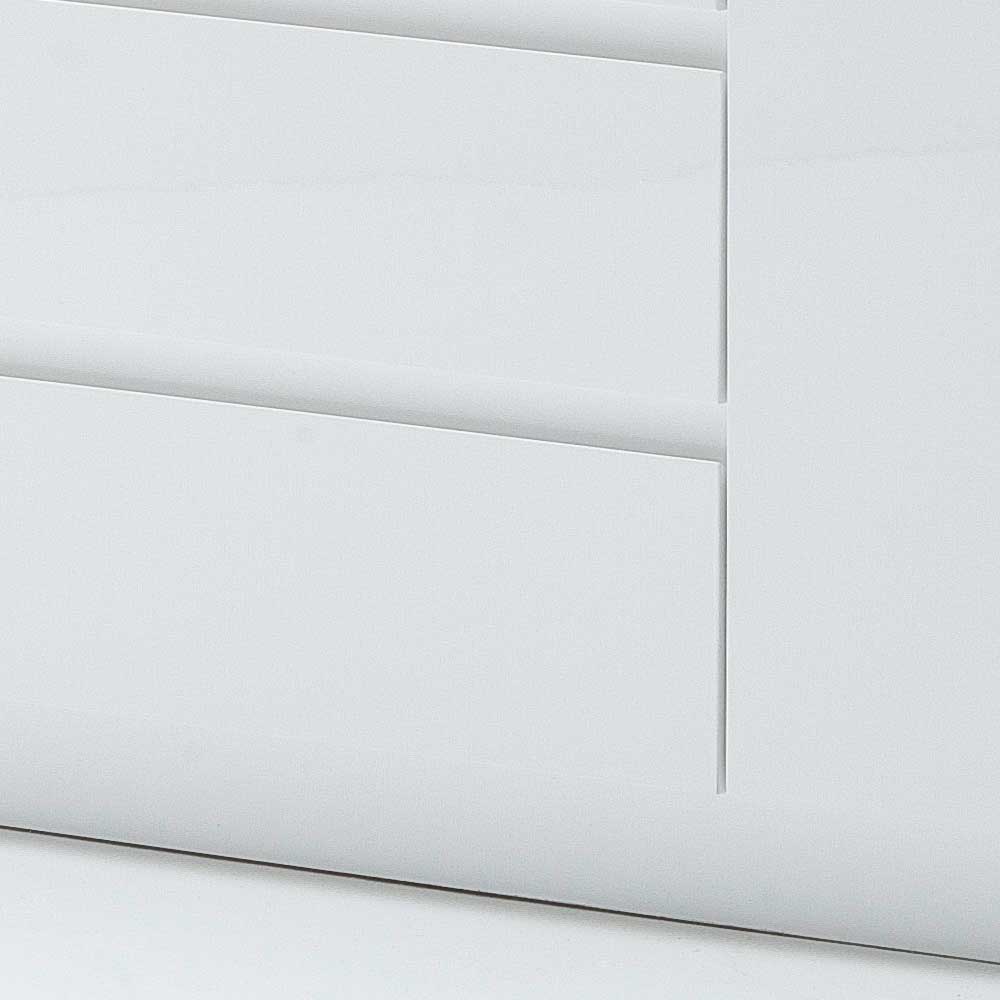 Design Sideboard Uminia in Weiß mit Wildeiche Massivholz