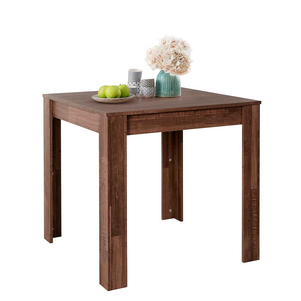 Günstiger Küchen Tisch Dario in Holz Braun 80x75x80 cm