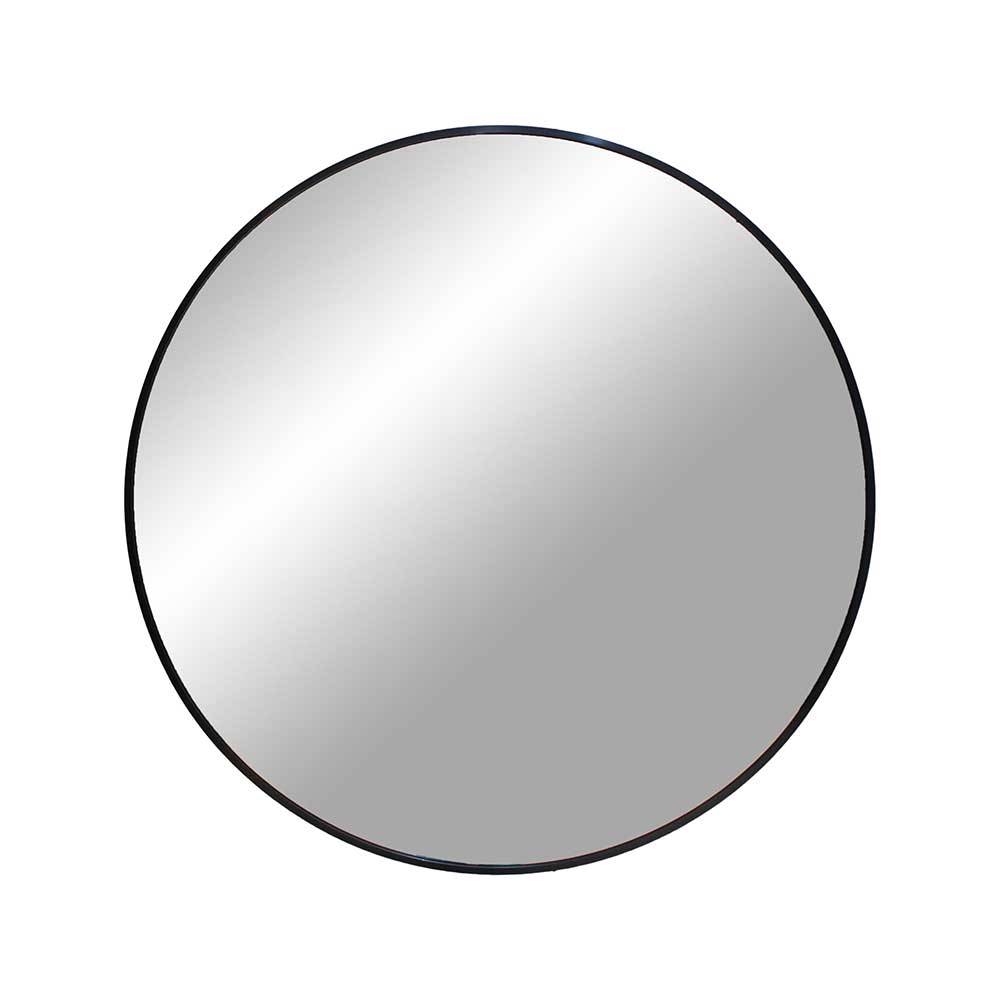 Metallrahmen Spiegel Mangali in Schwarz runde Form
