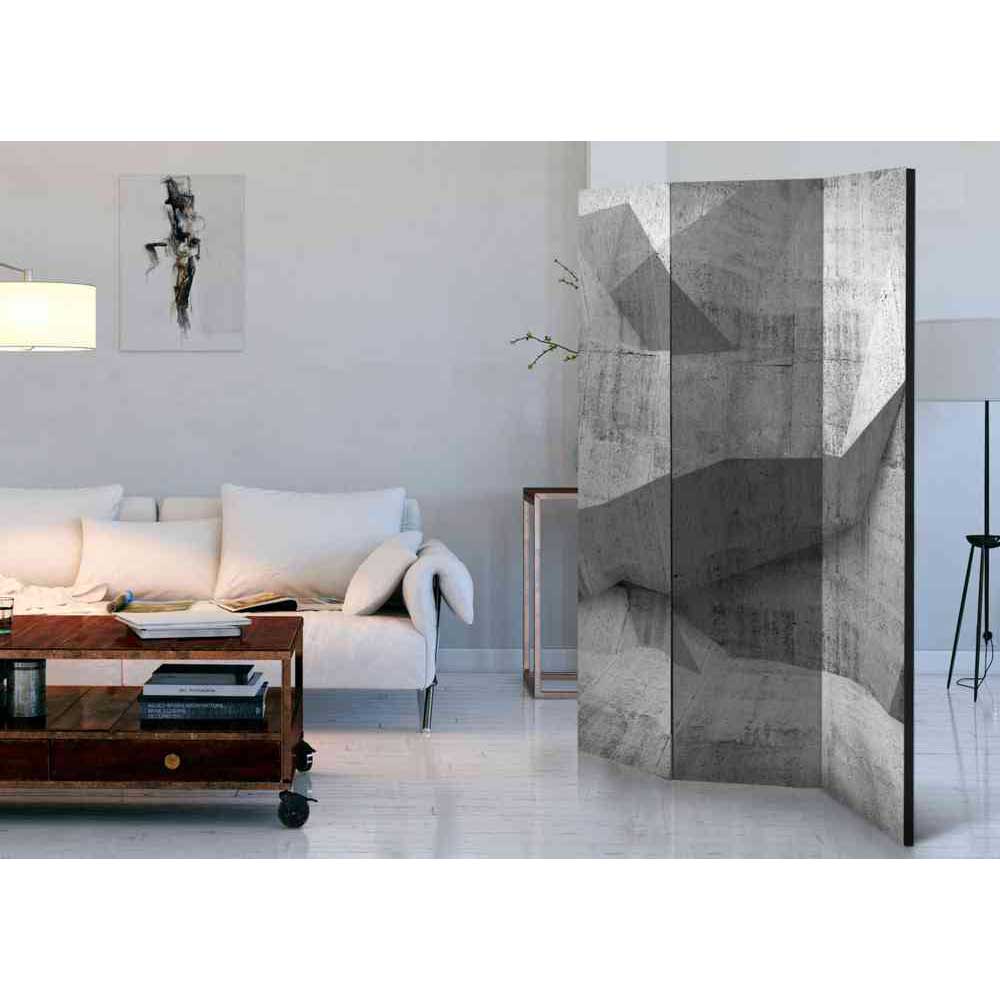 Moderner Paravent Yalin in Grau 135 cm breit