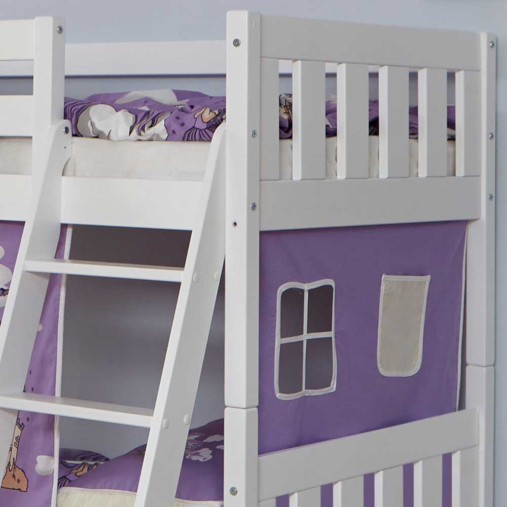 Kinderzimmerbett Eddi für zwei Kinder im Prinzessin Design