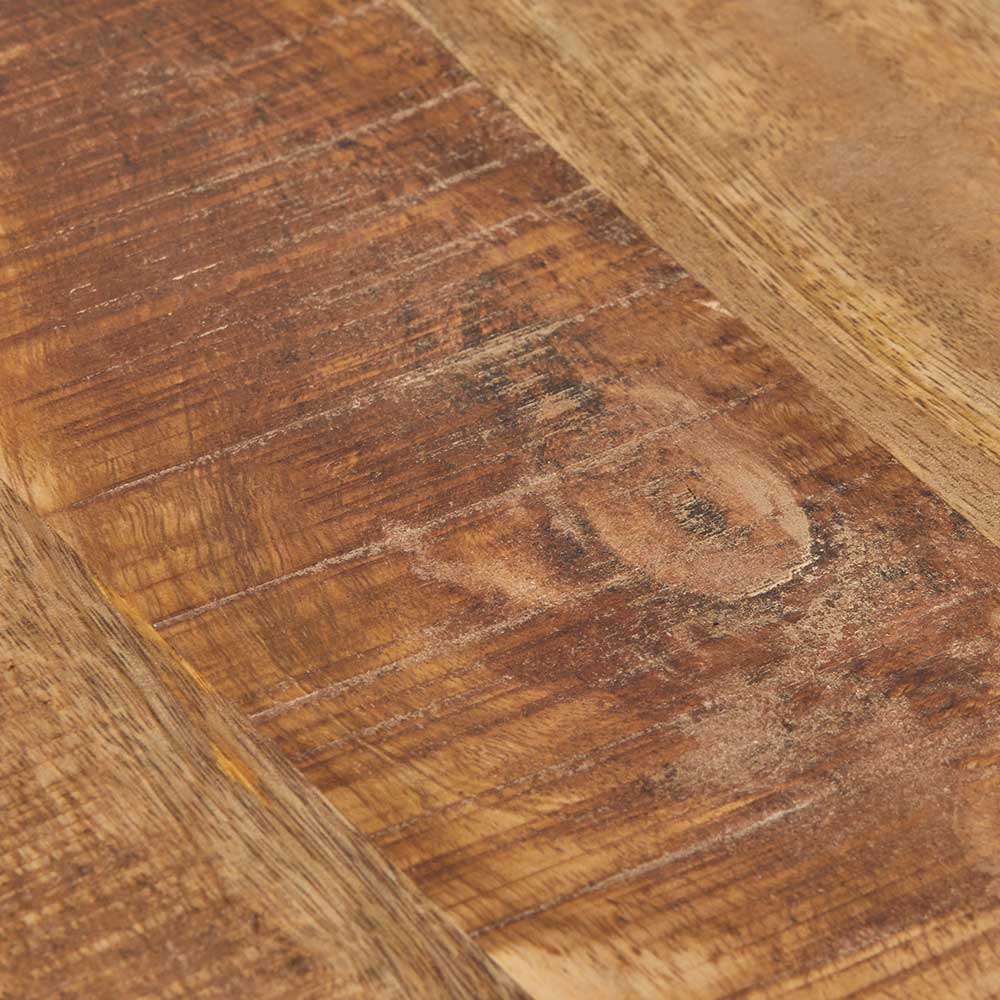 Couchtisch Set Herusia mit Massivholzplatte und Bügelgestell (zweiteilig)