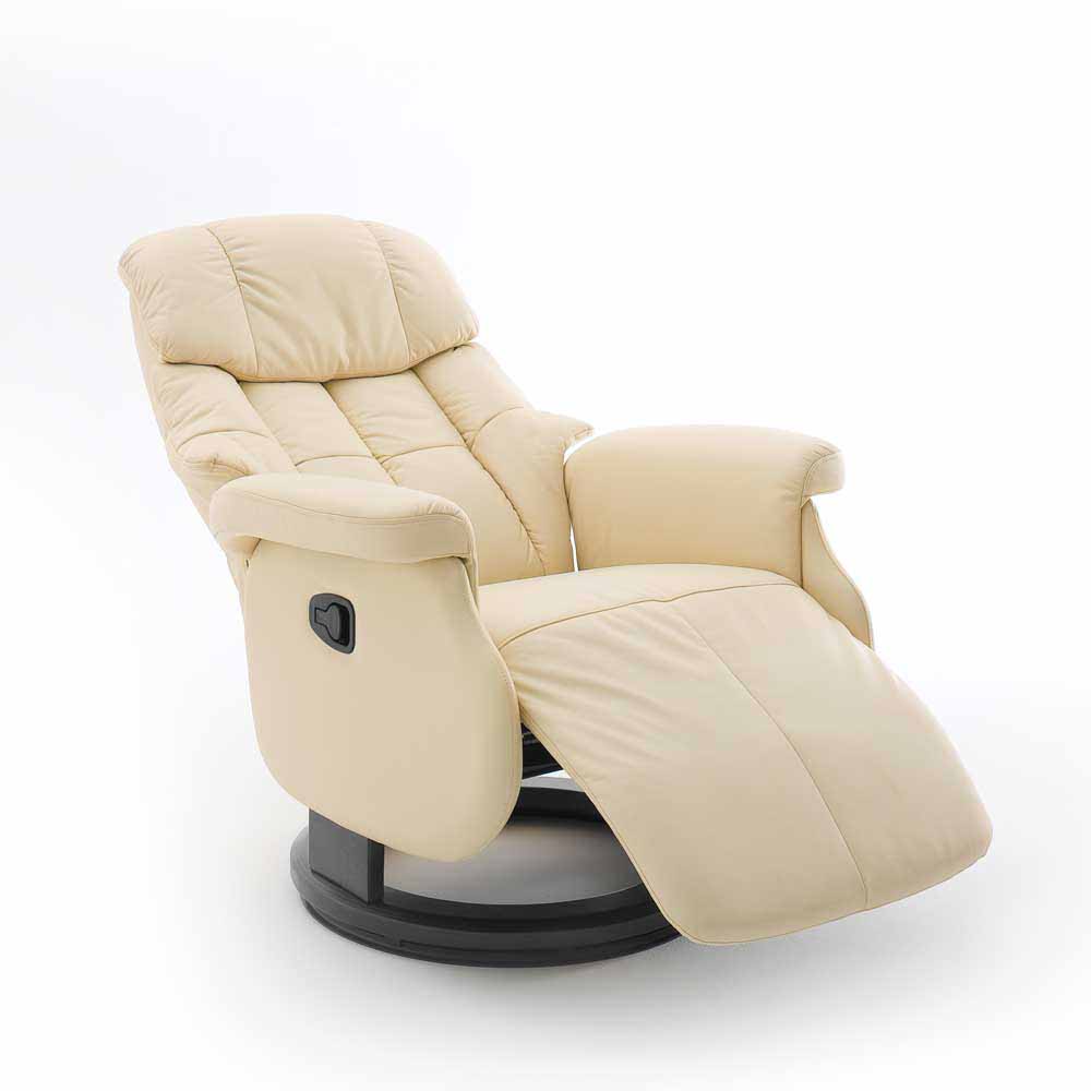 TV Relaxsessel Kimm in Creme Weiß Leder