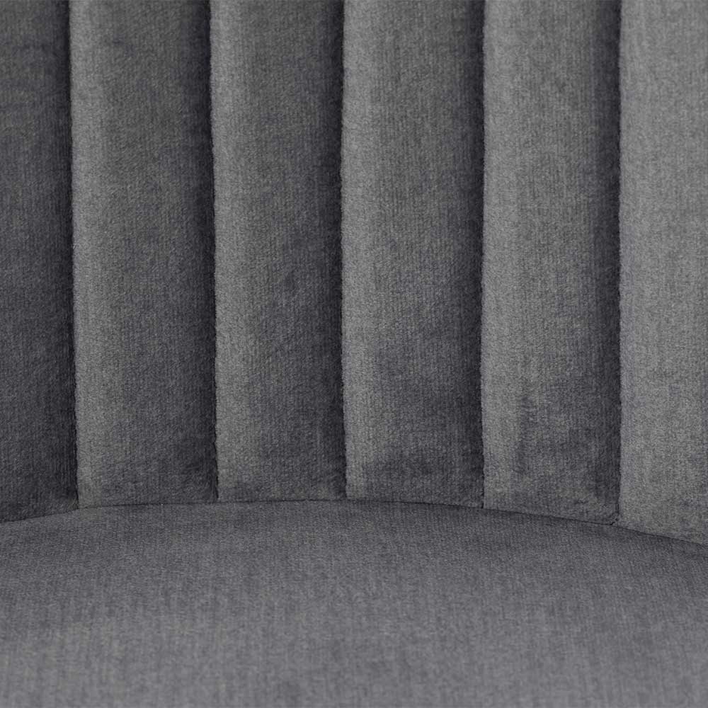 Esszimmerstuhl Ahlke in Grau und Schwarz mit 48 cm Sitzhöhe