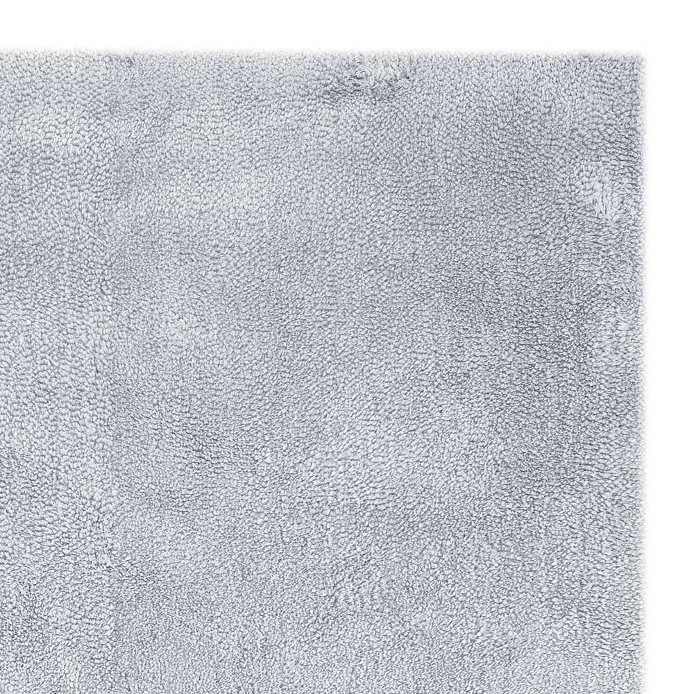 Hellblauer Hochflor Teppich Rionja 4 cm hoch modern