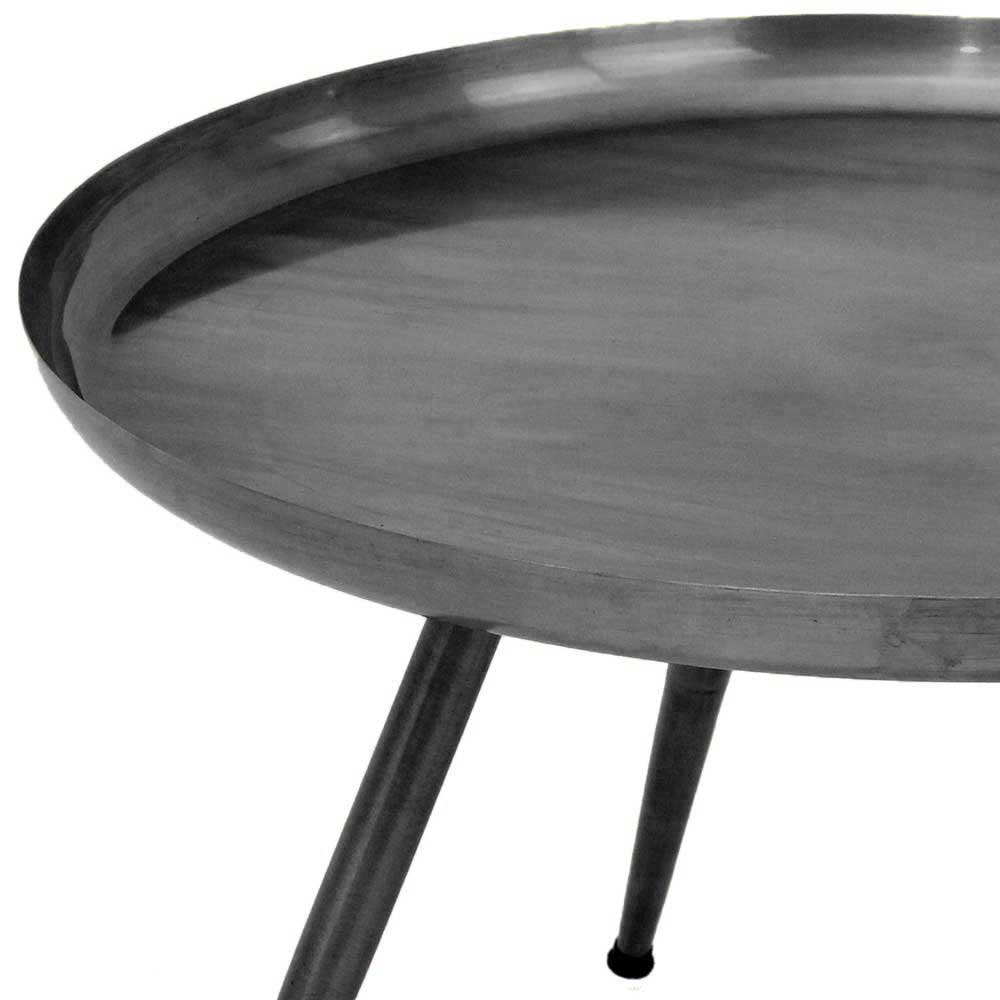 Sofa Tisch Metall Sistin in Anthrazit im Industrie und Loft Stil