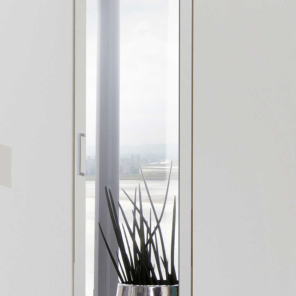 Drehtürenkleiderschrank Datinel in Weiß mit Spiegeltür