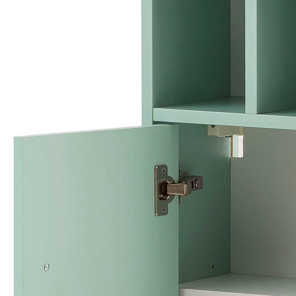 Design Badezimmer Set Smilvin in Mintgrün und Goldfarben modern (dreiteilig)
