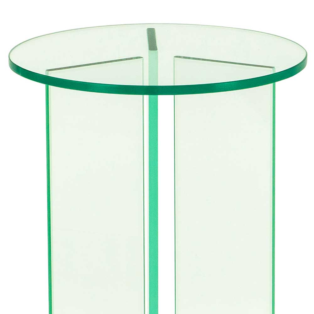 Glas Blumenständer Chaplin in modernem Design mit runder Tischplatte