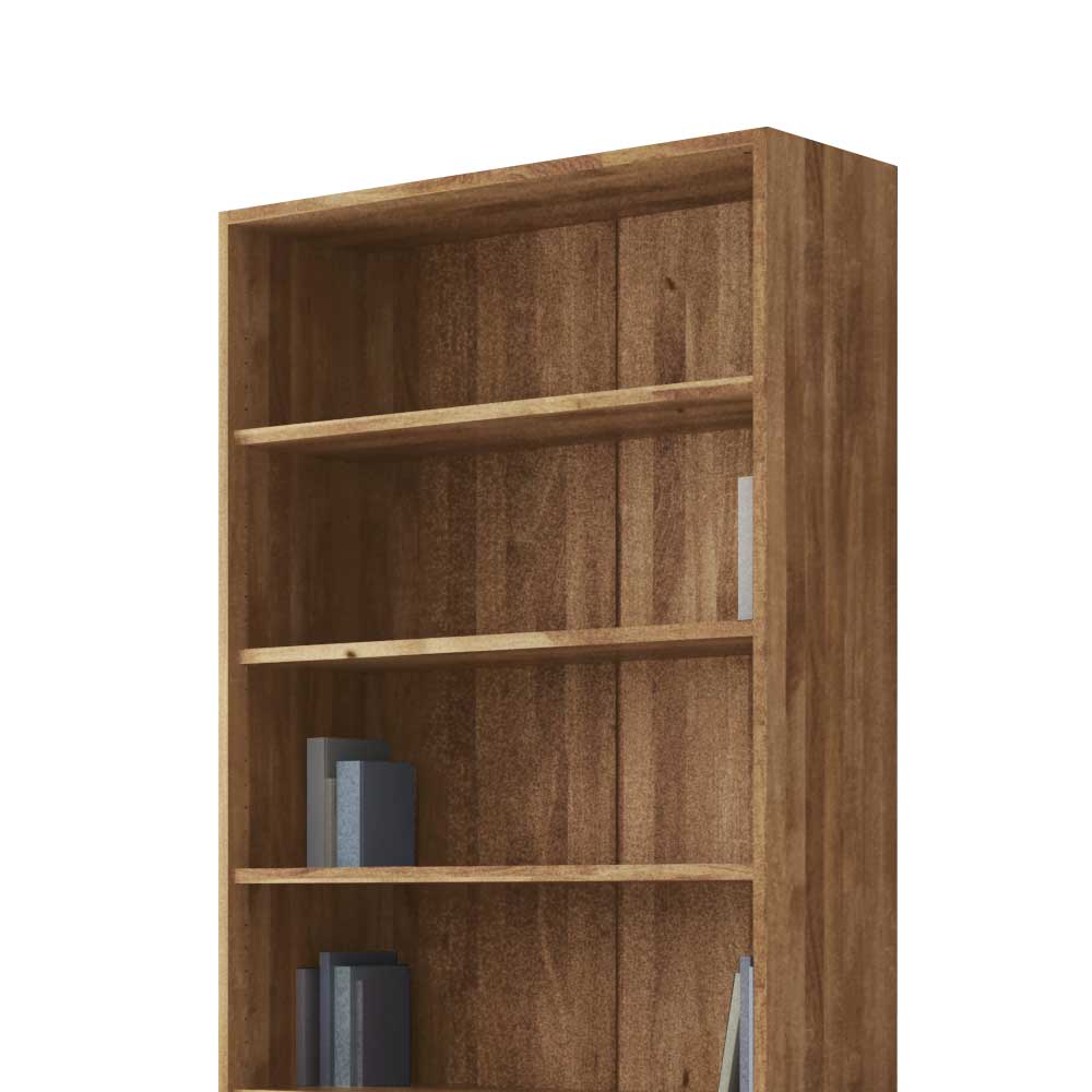 Bücherregal Sascora aus Wildeiche Massivholz 90 cm breit
