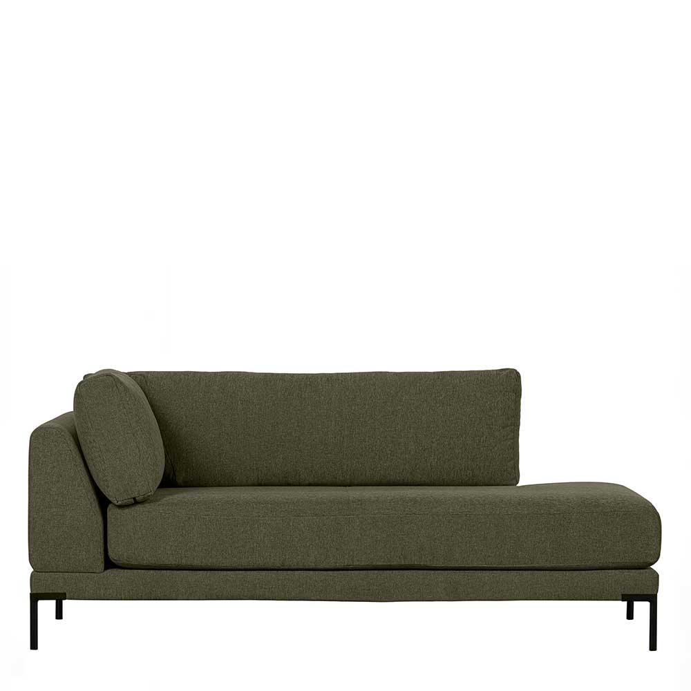 Modul Sofa Chaiselongue Skaceto in Dunkelgrün 200 cm breit