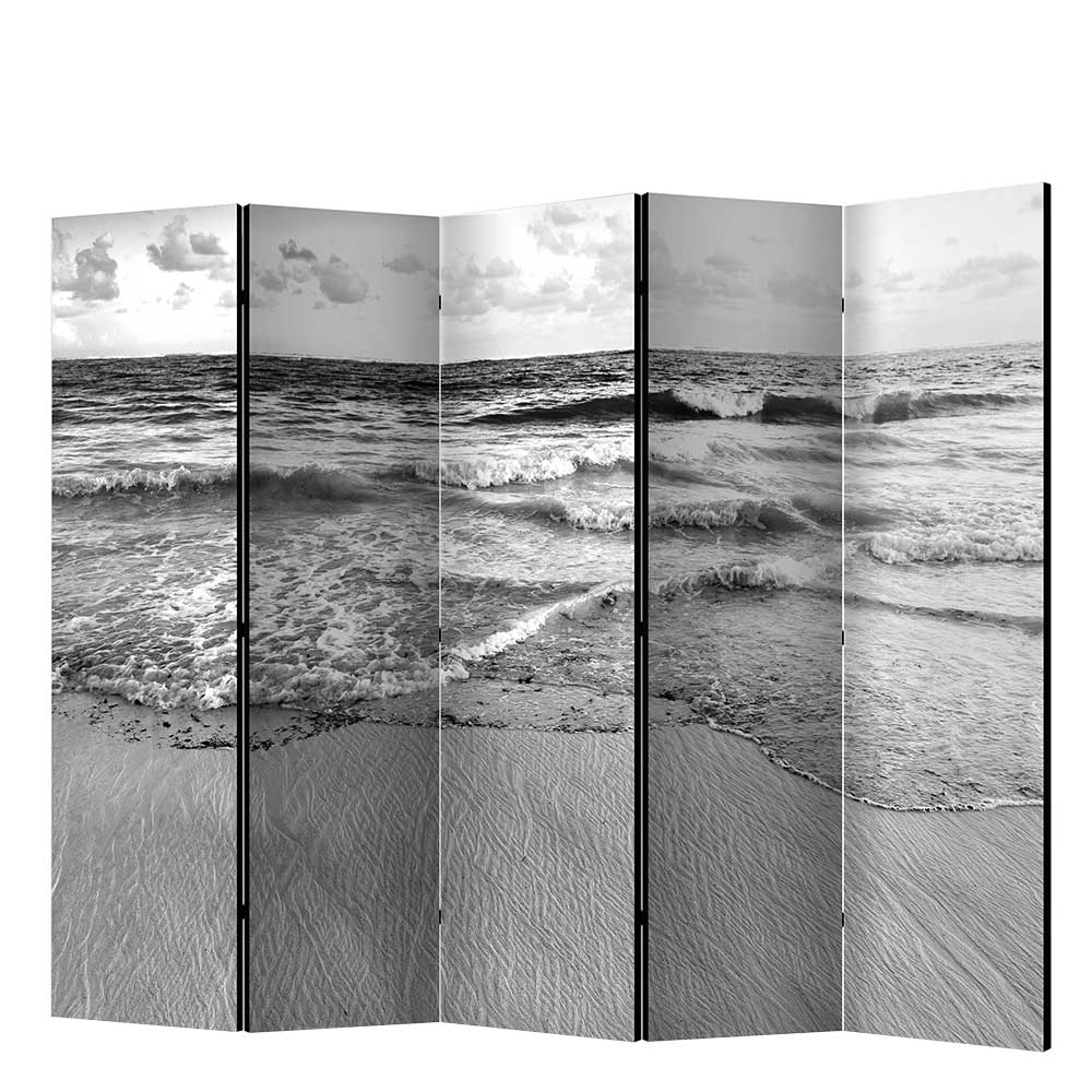 Spanische Wand Forcina Fotodruck Meer in Grautönen