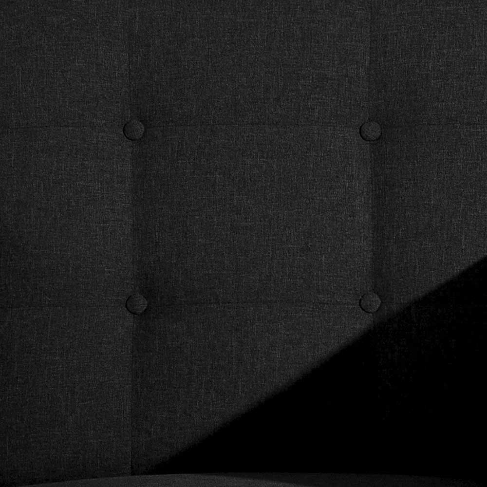 Zweisitzer Sofa schwarz Barlad aus Flachgewebe 128 cm breit