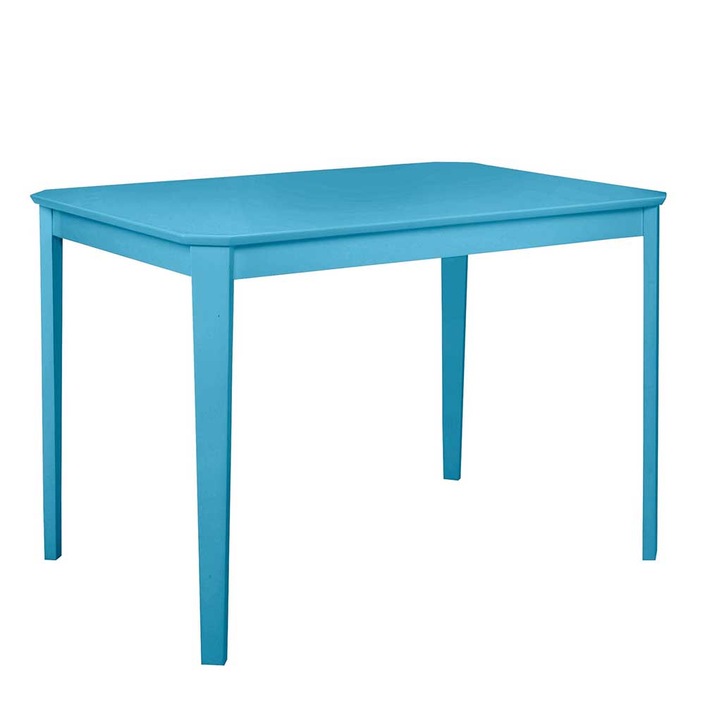 Knalliger Tisch Lesgon in Blau 110 cm breit