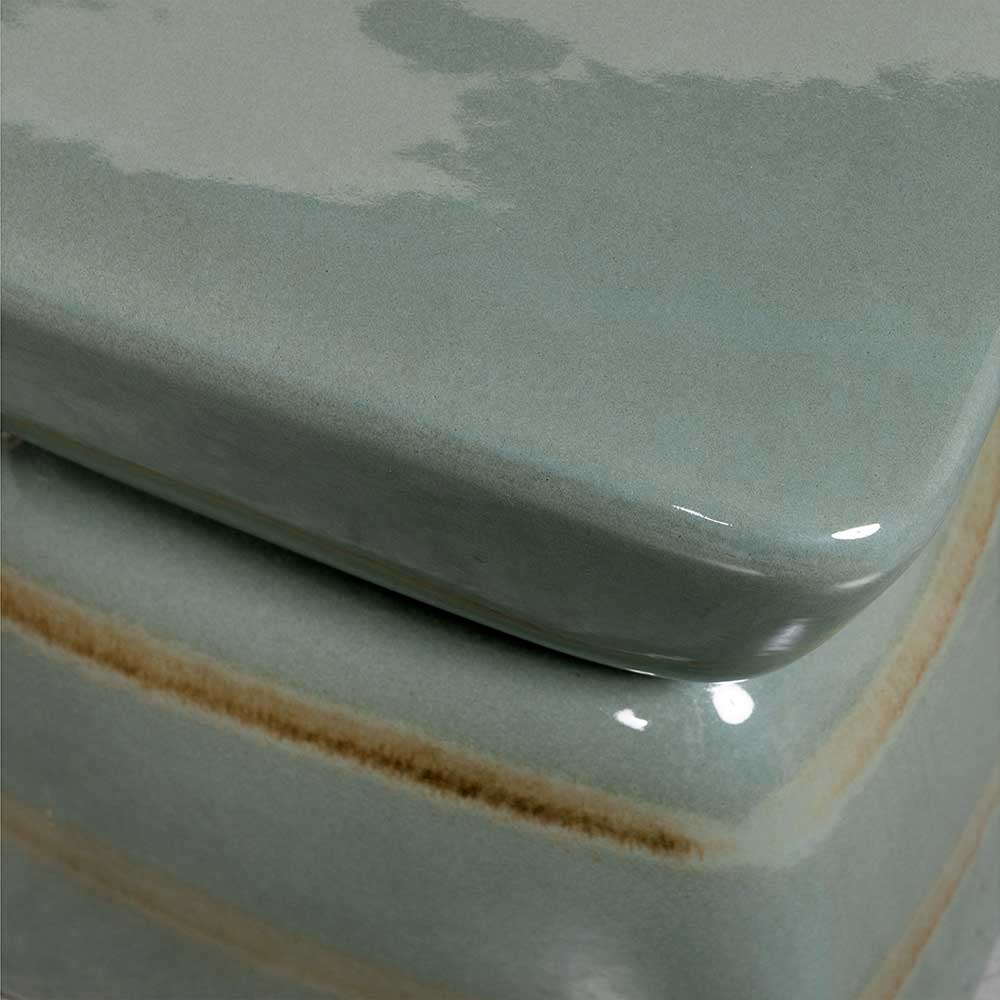 Retrostil Keramik Tisch Vensation in Grau 45 cm hoch - 33 cm breit