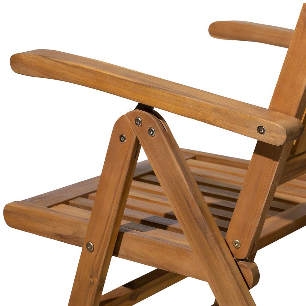 Terrassenmöbel Litinka aus Akazie Massivholz Stühle klappbar (fünfteilig)