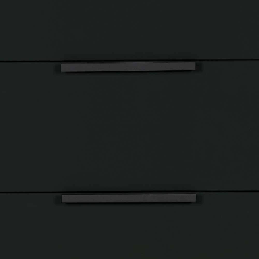 Schwarze Kommode Senorita mit drei Schubladen in modernem Design