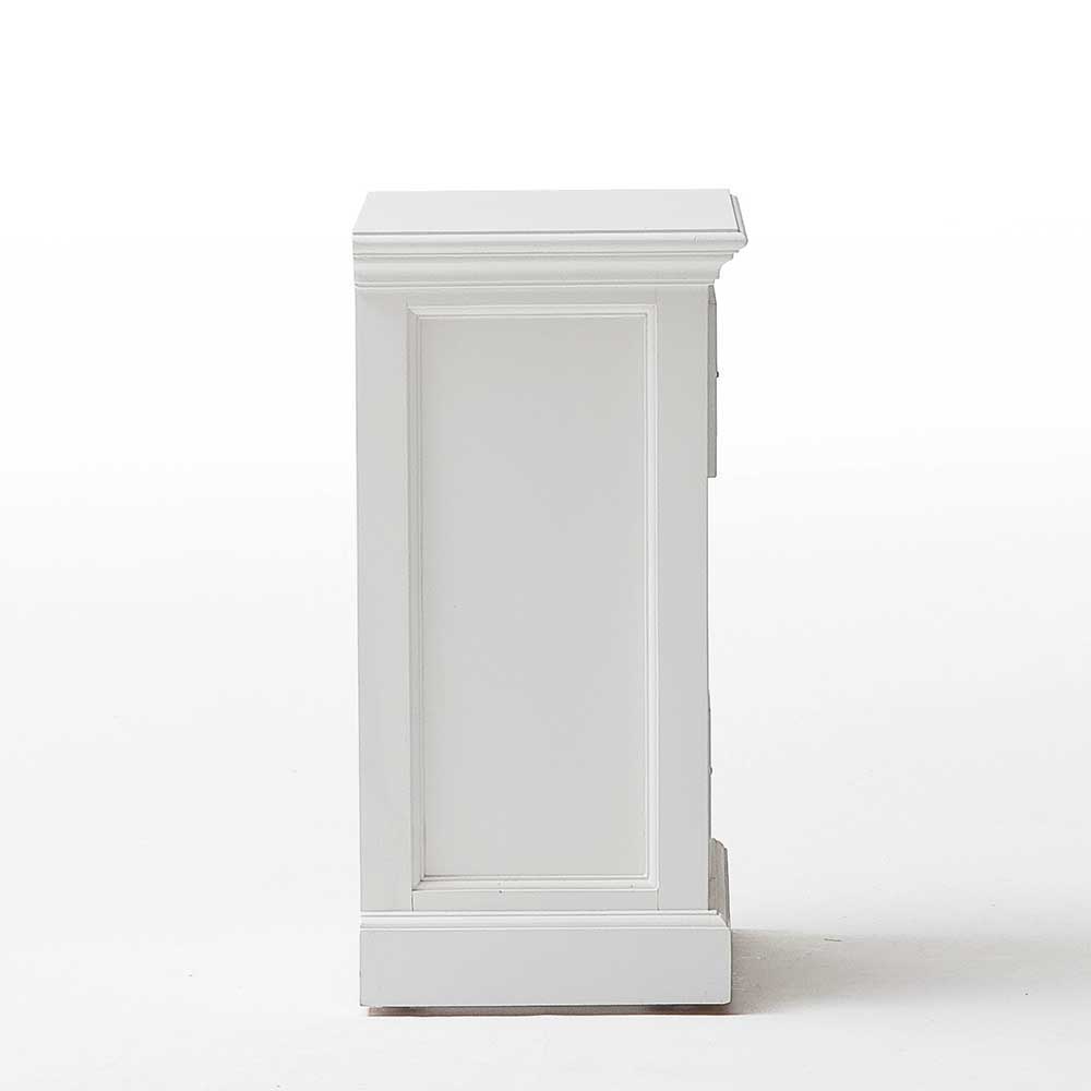Weißer Nachttisch Lacromas im Landhausstil 60 cm hoch