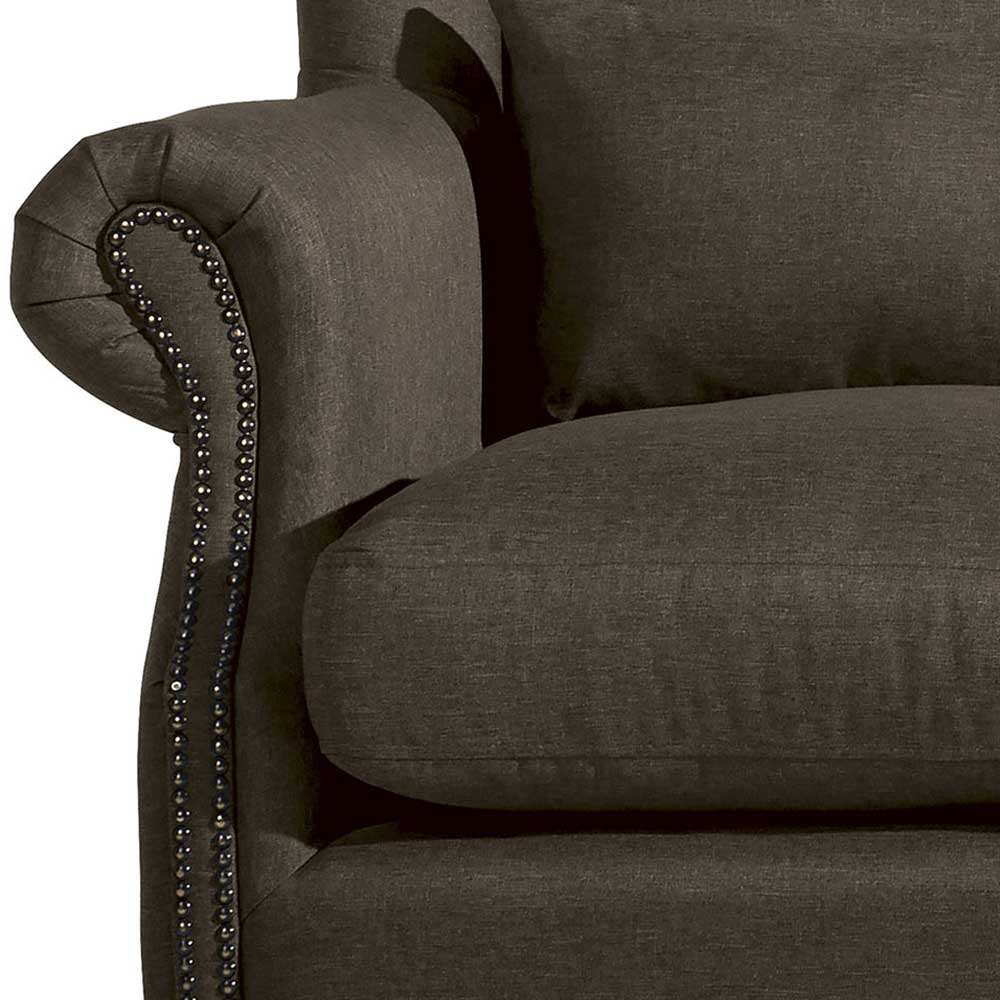Beigegraues Sofa Tabitan im Vintage Look mit drei Sitzplätzen