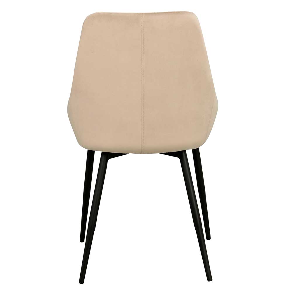 Esszimmer Stuhl Set Brossiny aus Samt und Metall 85 cm hoch (2er Set)