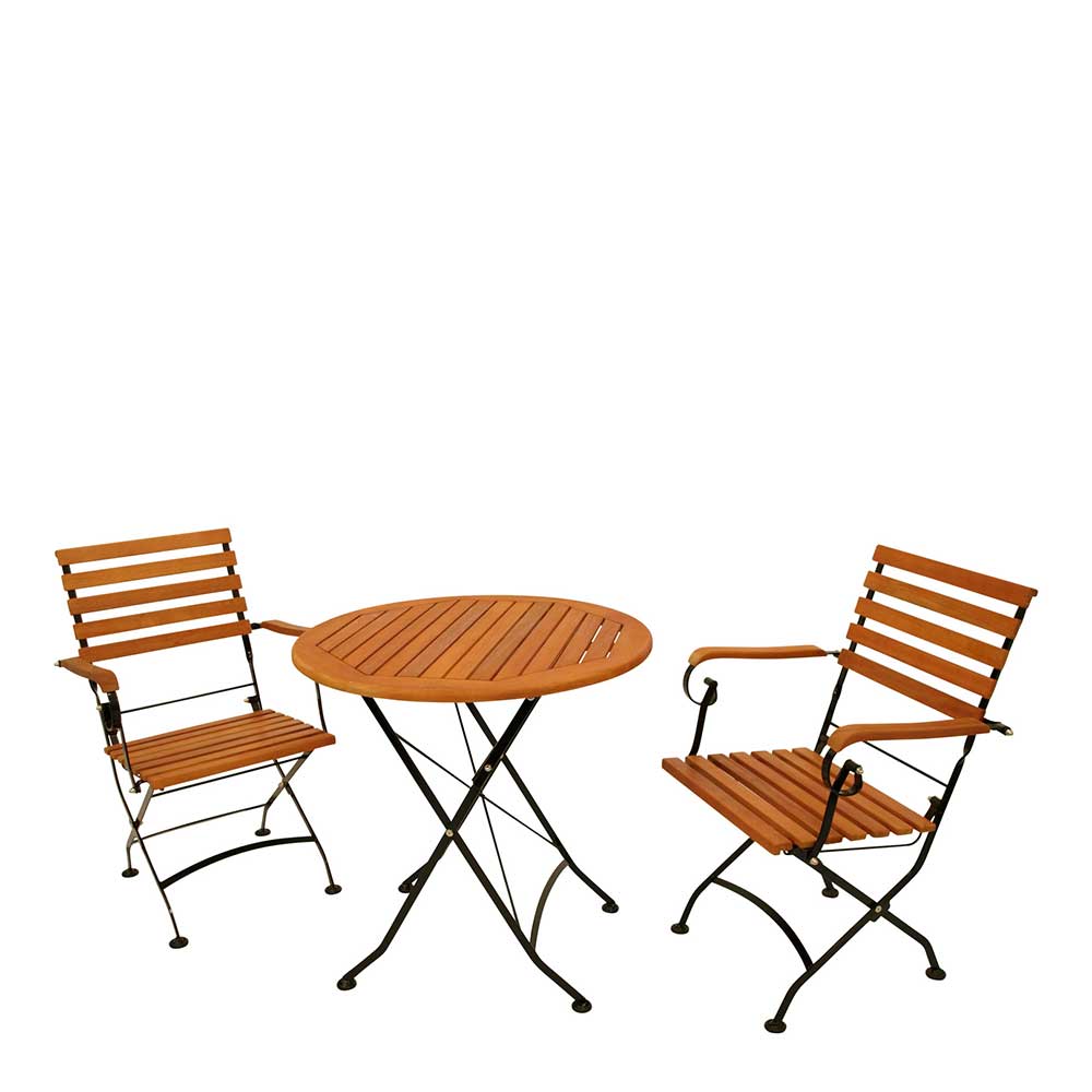 Gartentischgruppe Remote mit zwei Sitzplätzen klappbar (dreiteilig)
