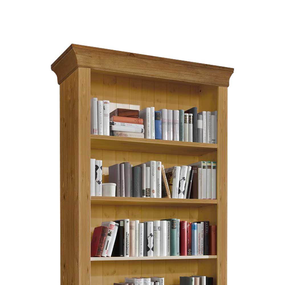 Bücherregal Drobeta aus Kiefer Massivholz gelaugt geölt