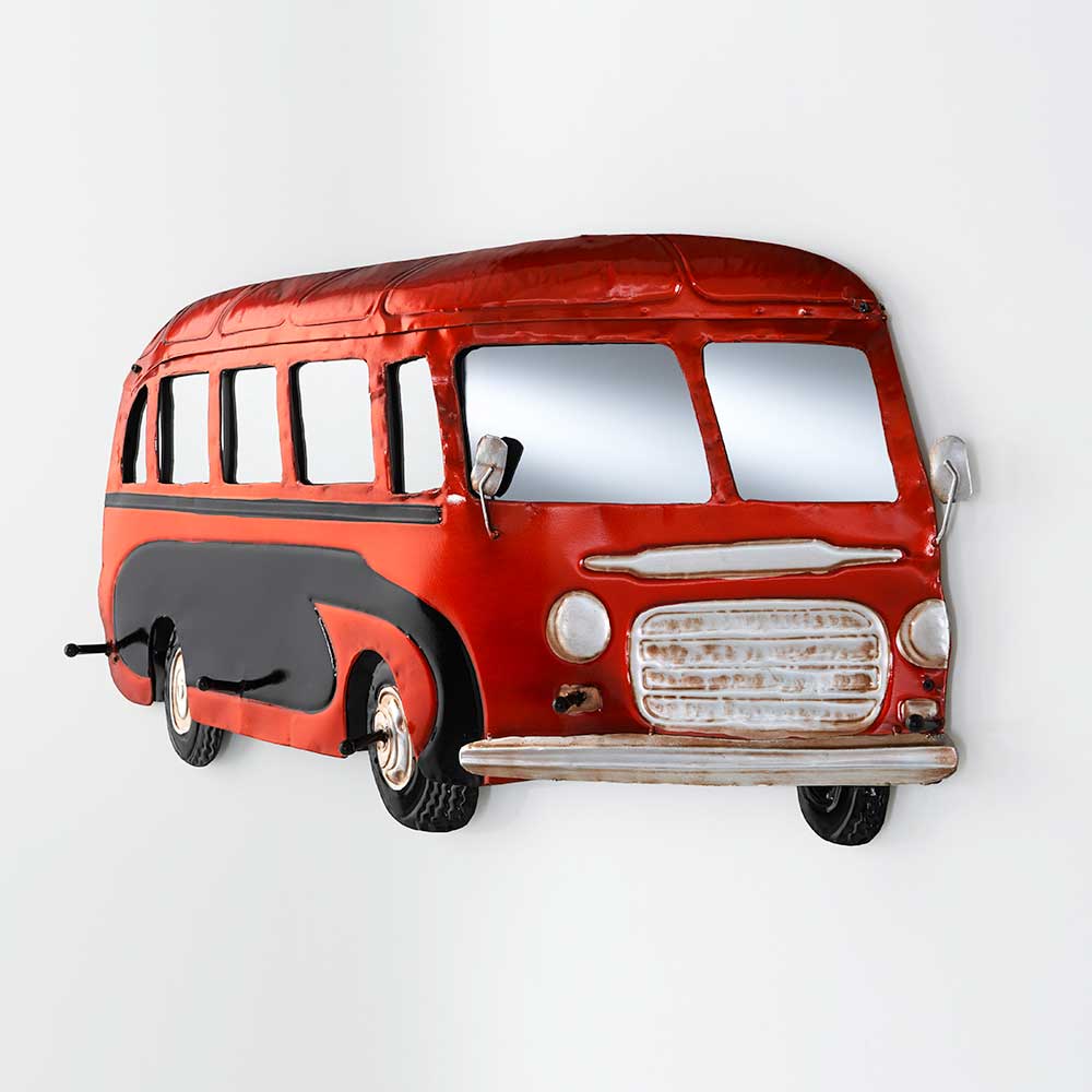 VW Bus Garderobe Rumona in Rot mit Haken