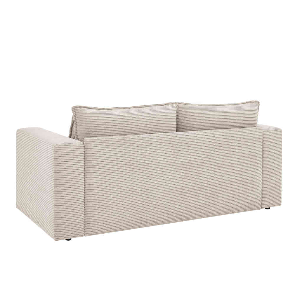 Breitcord Sofa Beige Edance 180 cm breit mit zwei Sitzplätzen