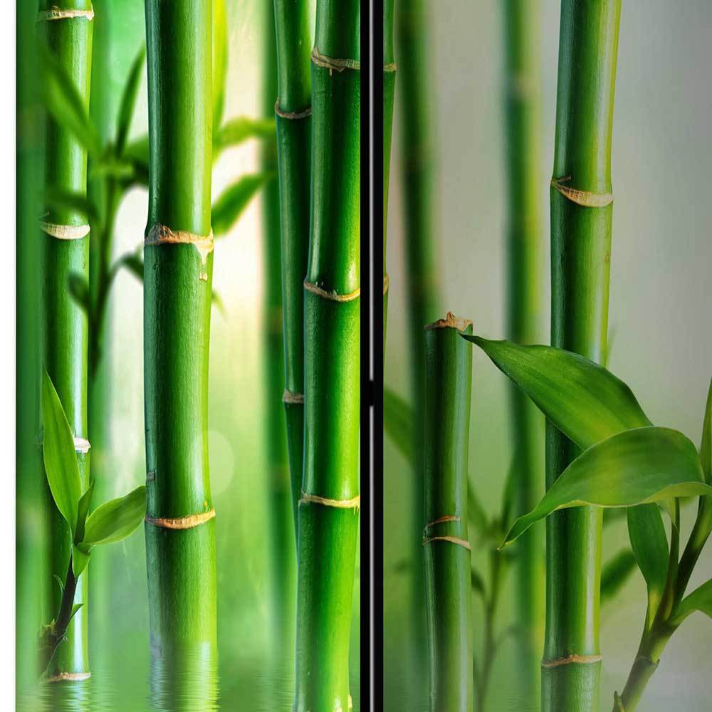 Paravent Raumteiler Vecchio im asiatischen Stil mit Bambus Motiv